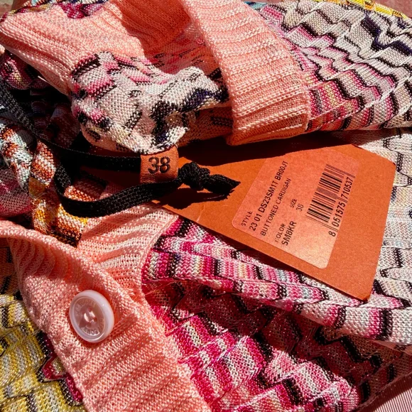 Missoni Cardigan Dress Multicolor Knit Longline Midi Size 38 US 0 2 XS NWT - Picture 7 of 10